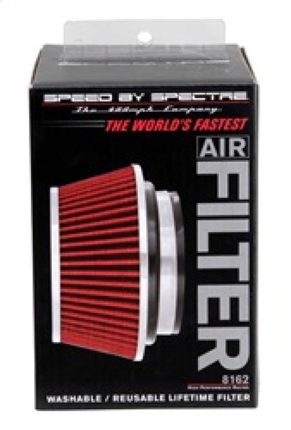 Spectre Adjustable Conical Air Filter 2-1/2in. Tall (Fits 3in. / 3-1/2in. / 4in. Tubes) - Red 8162 8162 Photo - in package