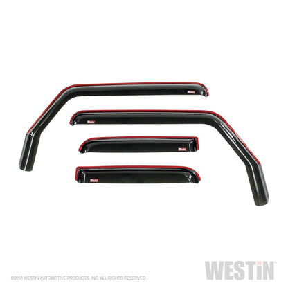 Westin 2018-2019 Jeep Wrangler JL Unlimited Wade In-Channel Wind Deflector 4pc - Smoke 72-51499 72-51499 Photo - Primary