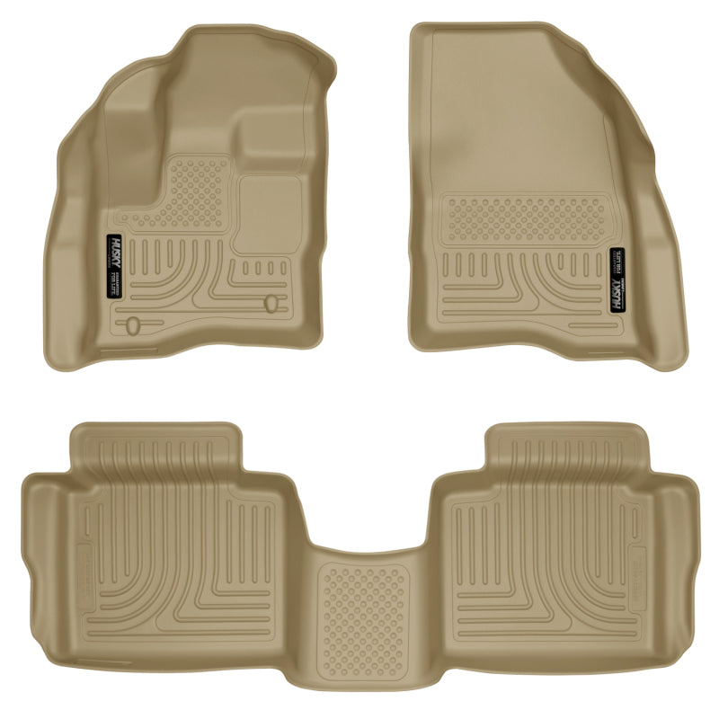 Husky Liners 10-13 Ford Taurus WeatherBeater Combo Tan Floor Liners (3pc) 98703 Photo - Primary