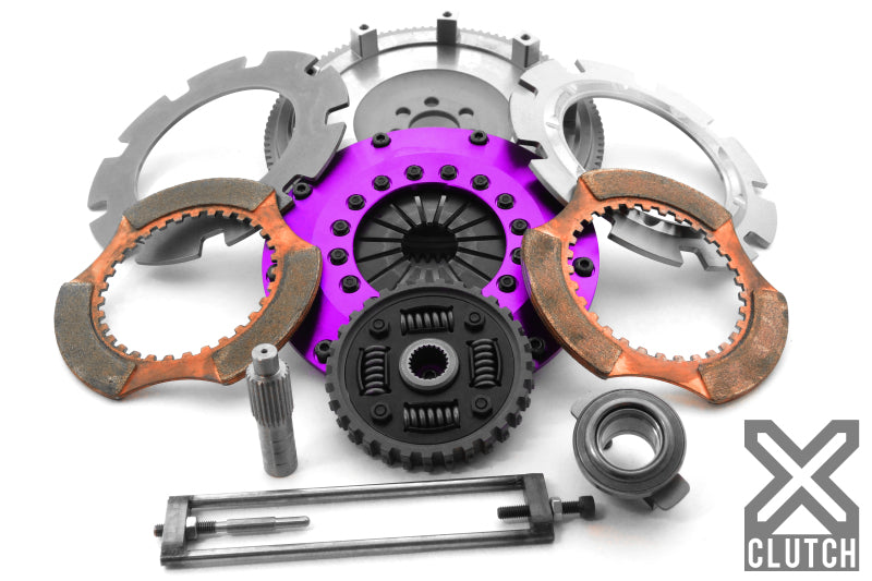 XCLUTCH 07-17 Mitsubishi Lancer EVO X 2.0L 8in Twin Sprung Ceramic Clutch Kit XKMI20523-2B XKMI20523-2B Photo - Primary