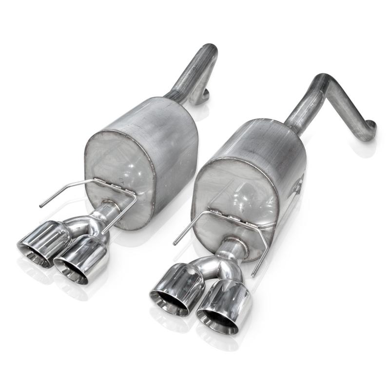 Stainless Works 2009-13 C6 Corvette Axleback 2-1/2in Dual Chambered Turbo Mufflers Quad 4in Tips C609CBQUAD C609CBQUAD Photo - out of package
