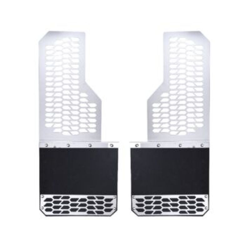 Putco 17-20 Ford SuperDuty Dually - (Fits Rear) - Set of 2 Mud Skins - Brushed SS w/ Hex Shield 78135 78135 User 1
