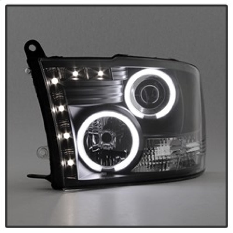Spyder Dodge Ram 1500 09-14 Projector Headlights Halogen- CCFL Halo LED - Blk PRO-YD-DR09-CCFL-BK 5030320 5030320 Photo - Unmounted