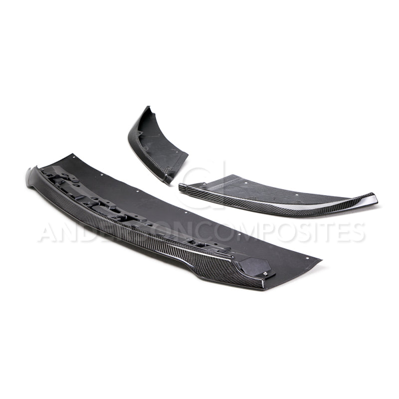 Anderson Composites 2015-2017 Ford Mustang Shelby GT350 Carbon Fiber Front Splitter (3 PC) AC-FL15MU350 AC-FL15MU350 Photo - Primary