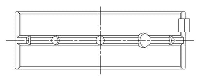 ACL Race Series Main Bearings Nissan RB26DETT Size: 0.25 7M2428H-.25 Technical Drawing