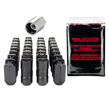 McGard 8 Lug Hex Install Kit w/Locks (Cone Seat Nut) M14X1.5 / 22mm Hex / 1.945in. Length - Black 84840 84840 Photo - out of package