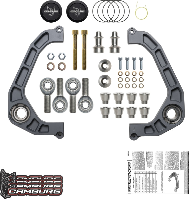 Camburg Ford F-150 2WD/4WD 04-20 KINETIK V2 Performance Billet Uniball Upper Arms CAM-110230-GRY CAM-110230-GRY Photo - out of package