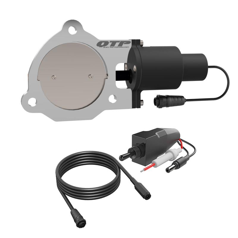 QTP 3.5in Bolt-On QTEC Electric Cutout Valve - Single QTEC35 QTEC35 Photo - Primary