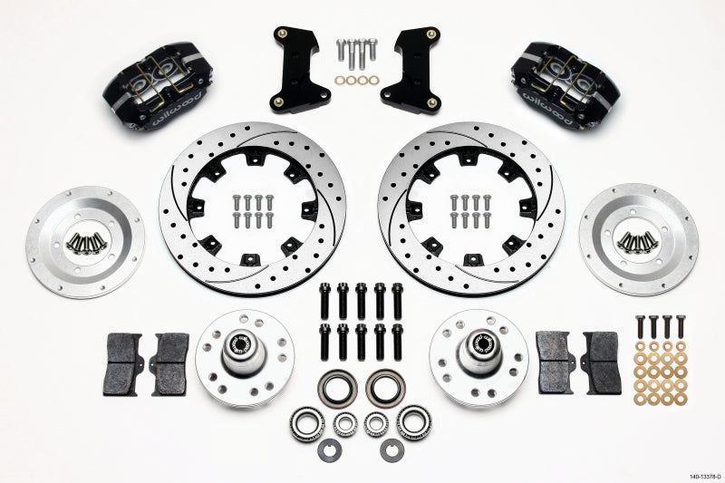 Wilwood Dynapro Dust-Boot Front Kit 12.19in Drilled 74-80 Pinto/Mustang II Disc Spindle only 140-13378-D 140-13378-D Photo - Primary