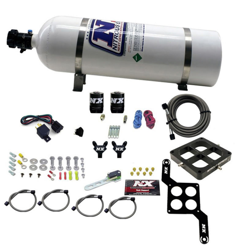 Nitrous Express Dominator Billet Crossbar Stage 6 Nitrous Kit (50-300HP) w/15lb Bottle 60047-15 60047-15 Photo - Primary