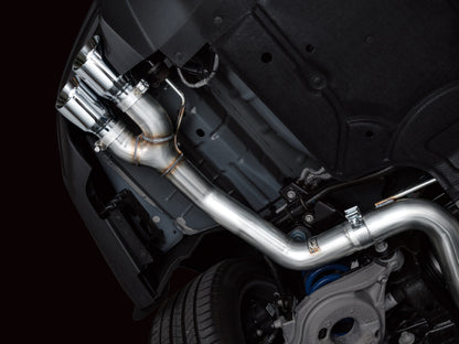 AWE Tuning AWE 2024 Ford Mustang GT Fastback S650 RWD Track Edition Catback Exhaust w/ Quad Chrome Silver Tips 3020-42650 3020-42650 Photo - Mounted