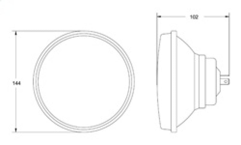 Hella Headlamp Esh Fa Gr 1A3 002850021 002850021 Technical Drawing