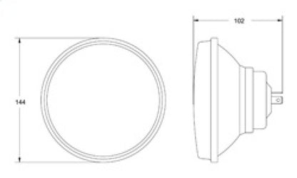 Hella Headlamp Esh Fa Gr 1A3 002850021 002850021 Technical Drawing