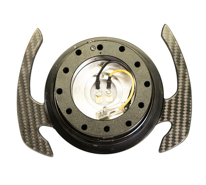 NRG Quick Release Kit Gen 4.0 - Black Body / Black Ring w/ CF Handles SRK-700CF SRK-700CF Photo - Primary