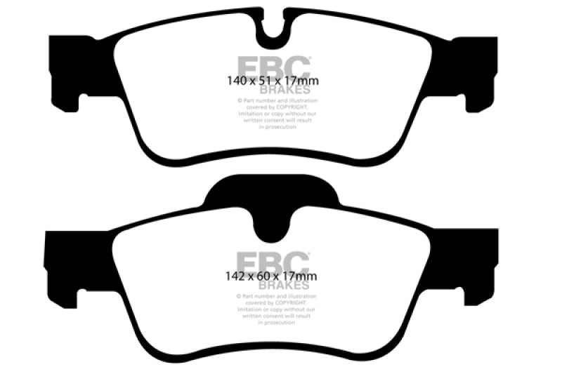 EBC 05-06 Mercedes-Benz G55 AMG 5.4 Supercharged Ultimax2 Rear Brake Pads UD1122 UD1122 Photo - Primary
