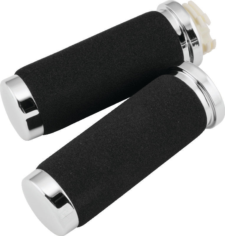 Bikers Choice 81-Up Big Twin & XL With Dual Cable Black Cushion Grips With Sleeve Pr 491310 491310 Photo - Primary