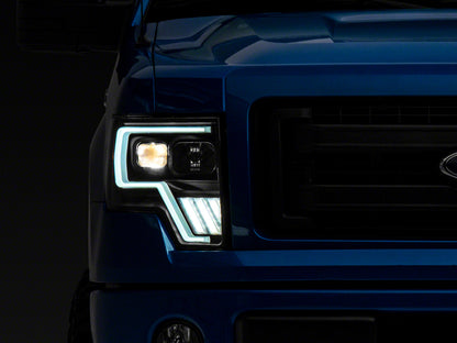 Raxiom 09-14 Ford F-150 Axial G4 Light Bar Switchback Projector Headlights- Blk Housing (Clear Lens) T546755 T546755 Photo - Primary