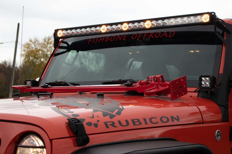 Fishbone Offroad Hood Mounted Hi-Lift Jack Mount JK/JL/JT FB31317 FB31317 Photo - lifestyle view