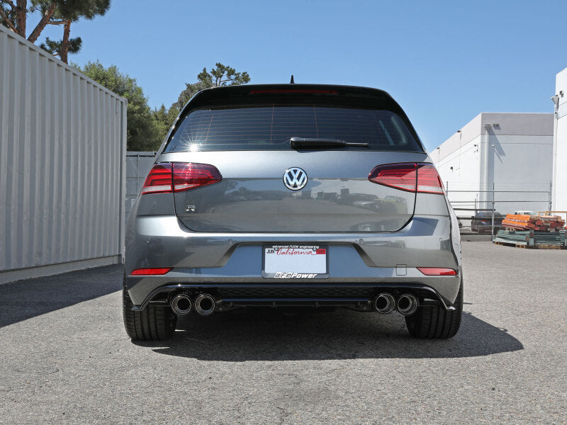 afe POWER MACH Force-Xp 15-19 Volkswagen Golf R L4-2.0L(T) 304 SS Cat-Back Exhaust System - Carbon 49-36430-C 49-36430-C Photo - Mounted