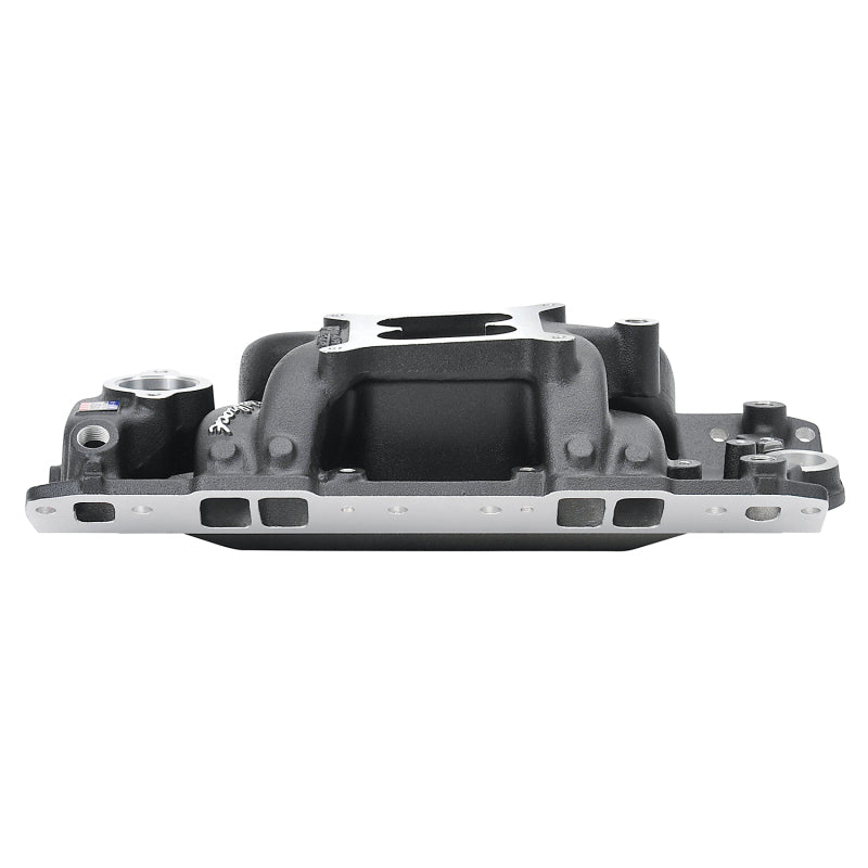 Edelbrock Intake Manifold, RPM Air-Gap, Small-Block Chevy 262-400, Black 75013 Photo - out of package