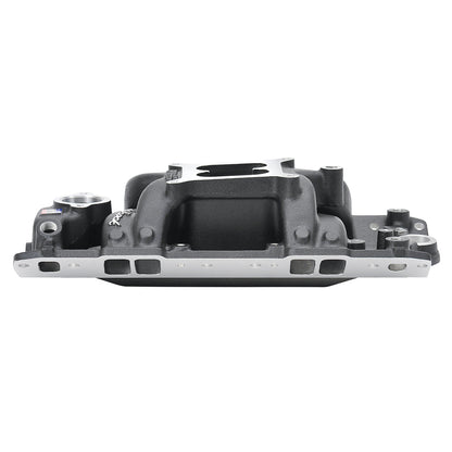Edelbrock Intake Manifold, RPM Air-Gap, Small-Block Chevy 262-400, Black 75013 Photo - out of package