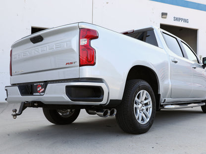 aFe Rebel XD Series 3 IN 304 Stainless Steel DPF-Back Exhaust w/Dual Polished Tips 49-34145-P 49-34145-P Photo - Mounted