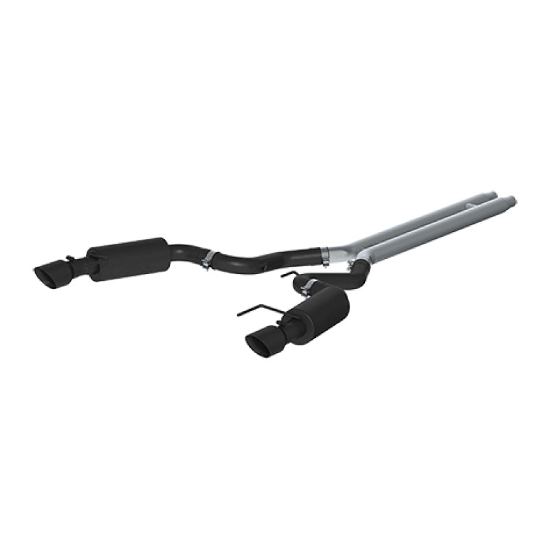 MBRP 15 Ford Mustang GT 5.0 Convertible Black 3in Cat Back Dual Split Rear S7239BLK Photo - Primary