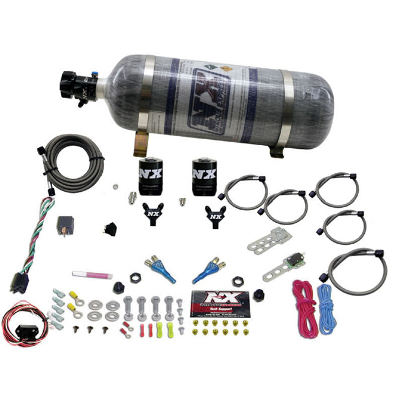 Nitrous Express 03-18 Nissan 350Z/370Z Dual Nozzle (35-150HP) w/Composite Bottle 20716-12 20716-12 Photo - Primary