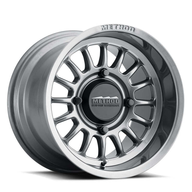 Method Wheels Method MR411 Bead Grip 15x7 / 5+2/38mm Offset / 5x4.5 / 72 CB Gloss Titanium Wheel MR41157012852 MR41157012852 Photo - Primary
