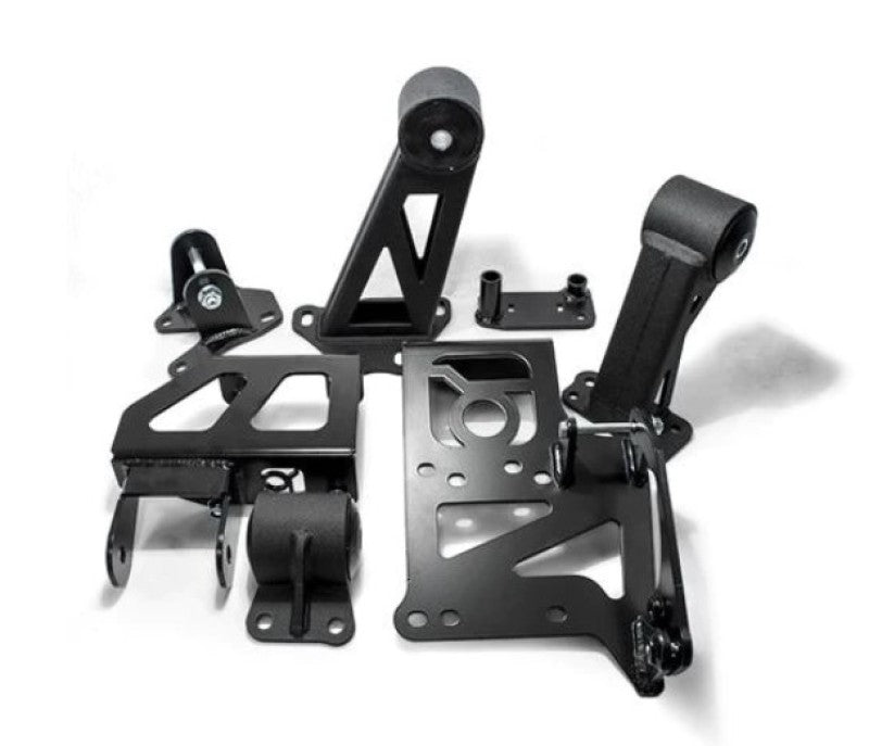 Innovative 94-01 Integra J-Series Black Steel Mounts 85A Bushings (w/ Alt. Relocation Bracket) 80150-85A