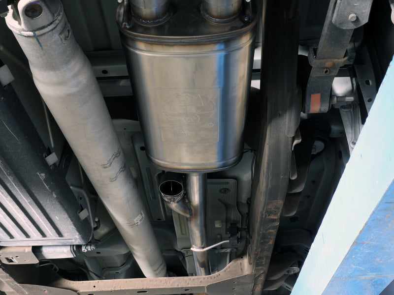 aFe Gemini XV 3in 304SS CB Exhaust w/ Cutout 14-19 GM Trucks 4.3/5.3L w/ Pol Tips - CrewCab/Extended 49-34132-P 49-34132-P Photo - Mounted