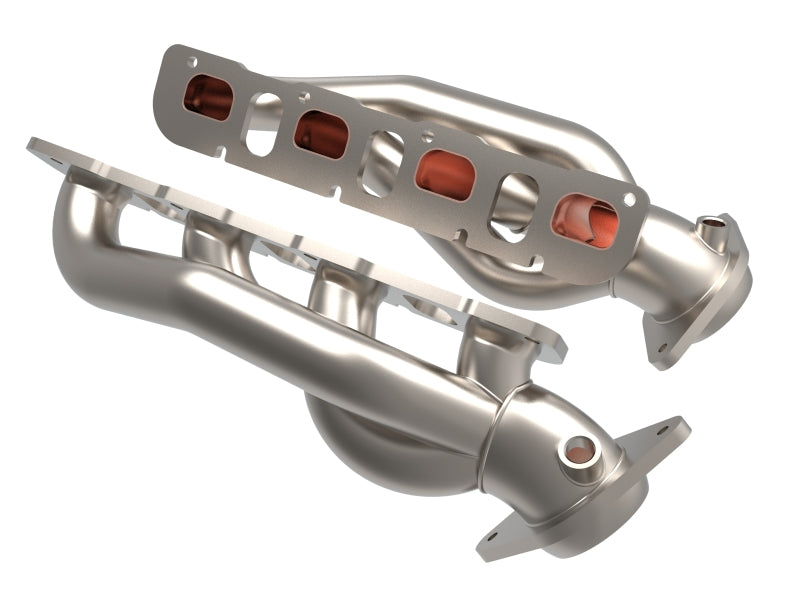 aFe Power Twisted Steel 304SS Shorty Header 2021 Ram 1500 TRX V8-6.2L 48-32030-T 48-32030-T Photo - Unmounted