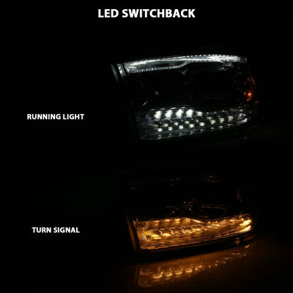ANZO 2009-2018 Dodge Ram 1500 Projector H.L. Switchback Chrome Amber 111442 111442 Photo - Unmounted