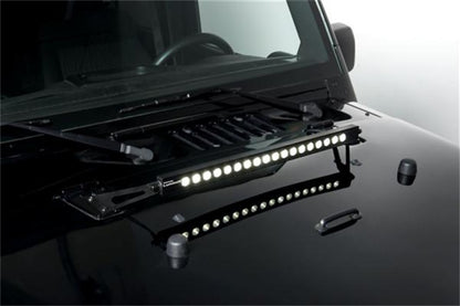 Putco 2007-2017, Jeep Wrangler JK - 20" LIGHT BAR HOOD BRACKET 2285 Photo - Mounted