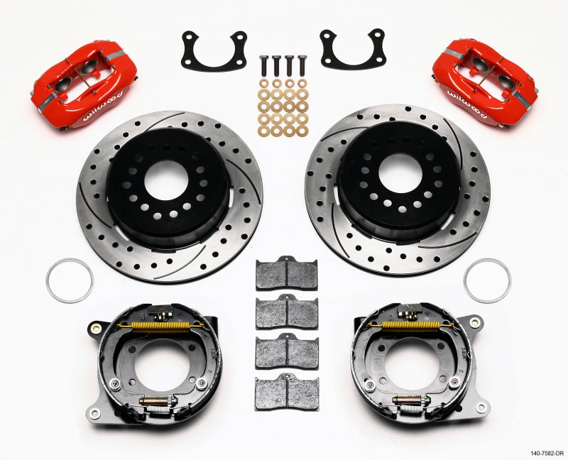 Wilwood FDL P/S P-B Kit, Drilled, Red New Big Ford 2.36" Offset 140-7582-DR Photo - Primary