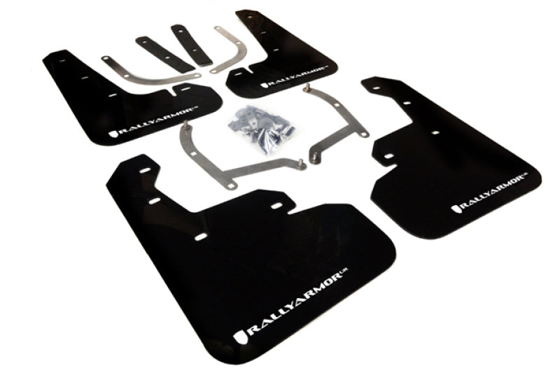 Rally Armor 2017+ Subaru Impreza UR Black Mud Flap w/ White Logo MF45-UR-BLK/WH Photo - Primary