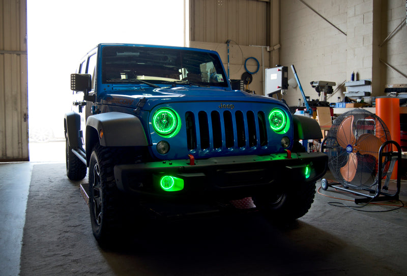 ORACLE Lighting Oracle 07-16 Jeep Wrangler JK SMD HL - ColorSHIFT w/ BC1 Controller 7079-335 7079-335 Photo - lifestyle view