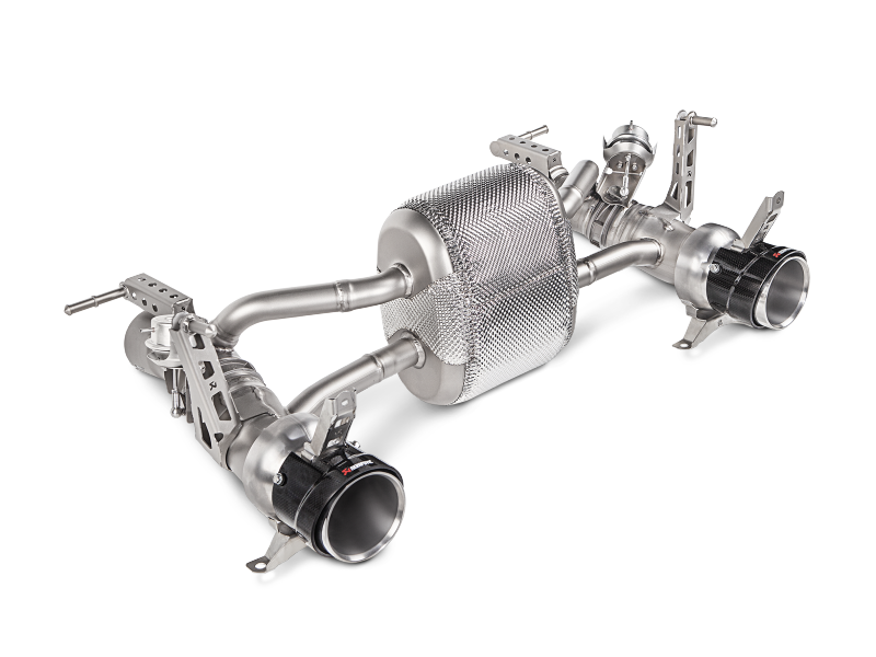 Akrapovic 16-17 Ferrari 488 GTB/488 Spyder Slip-On Line (Titanium) w/ Carbon Tips MTP-FE488H MTP-FE488H Photo - Primary