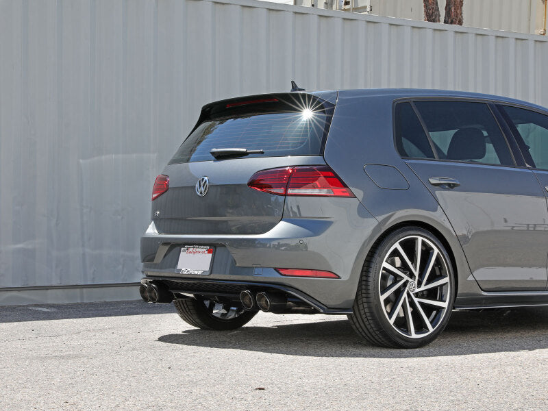 afe POWER MACH Force-Xp 15-19 Volkswagen Golf R L4-2.0L(T) 304 SS Cat-Back Exhaust System - Carbon 49-36430-C 49-36430-C Photo - Mounted