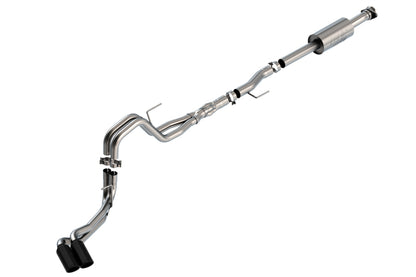 Borla F-150 2021 5.0L 4dr CC SB EC STB Lariat/KR/Platnm/LTD 3/2.25 DSE Cat-Back ATAK Black CHR Tips 140875BC 140875BC Photo - Primary