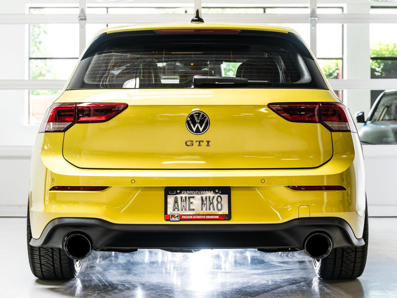 AWE Tuning AWE 2022 VW GTI MK8  Track Edition Exhaust - Diamond Black Tips 3020-33658 3020-33658 Photo - Mounted