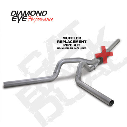 Diamond Eye Performance Diamond Eye KIT 4in CB MFLR RPLCMENT PIPE DUAL AL: 2004.5-2007.5 DODGE CUMMINS 600 K4236A-RP K4236A-RP Photo - Primary