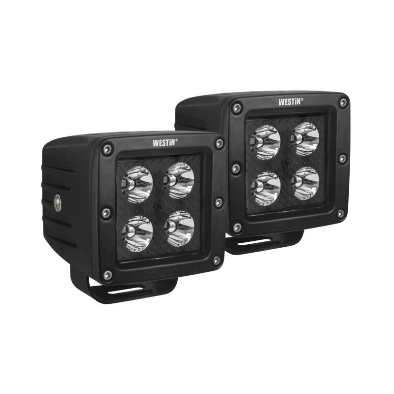 Westin LED Auxiliary Light 3.2in x 3.0in Spot w/5W Cree - Black 09-12205A-PR 09-12205A-PR Photo - Unmounted