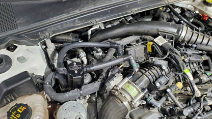 J&L 17-20 Lincoln Continental/MKZ 3.0L EcoBoost Passenger Side Oil Separator 3.0 - Black Anodized 3079P-B 3079P-B Photo - Mounted