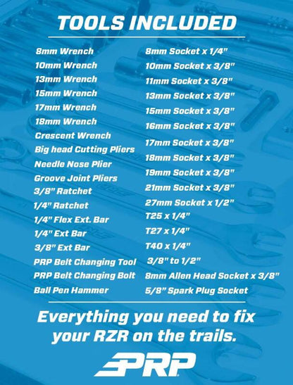 PRP Seats PRP RZR Roll Up Tool Bag with 36pc Tool Kit E98 E98 Photo - Close Up