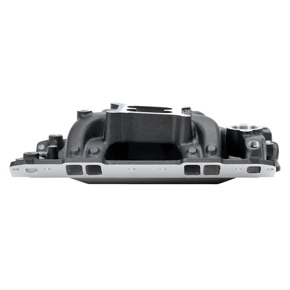 Edelbrock Intake Manifold, RPM Air-Gap, Small-Block Chevy 262-400, Black 75013 Photo - out of package