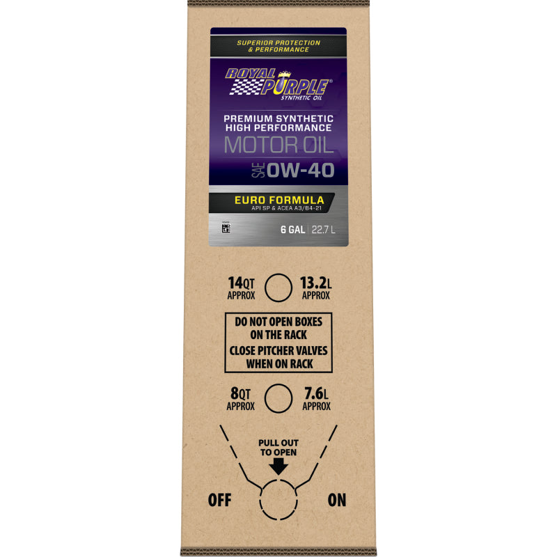 Royal Purple Premium Synthetic High Performance Euro Formula 0W-40 Motor Oil - 6 Gallon Bag-In-Box 60040 60040 User 1