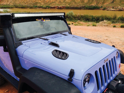 Daystar 2007-2018 Jeep Wrangler JK Hood Side Vent Kit Right and Left Black Pair KJ71048BK KJ71048BK Photo - Mounted