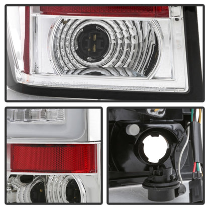Spyder Jeep Grand Cherokee 05-06 Version 2 Light Bar LED Tail Lights - Chrome 5085832 5085832 Photo - Unmounted