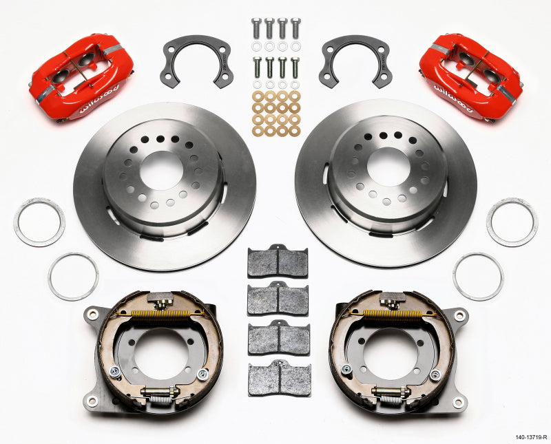 Wilwood Forged Dynalite P/S Park Brake Kit Red Ford 8.8 Special w/2.50in Offset-5 Lug 140-13719-R 140-13719-R Photo - Primary